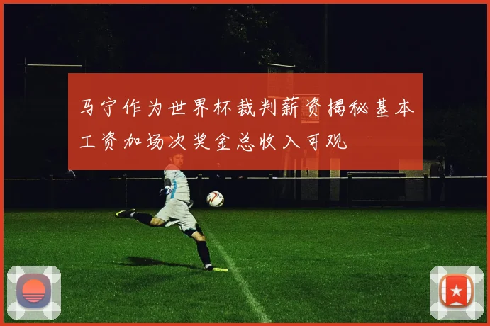 马宁作为世界杯裁判薪资揭秘基本工资加场次奖金总收入可观